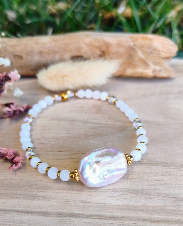 Bracelet "Quiétude" Perle d'eau douce