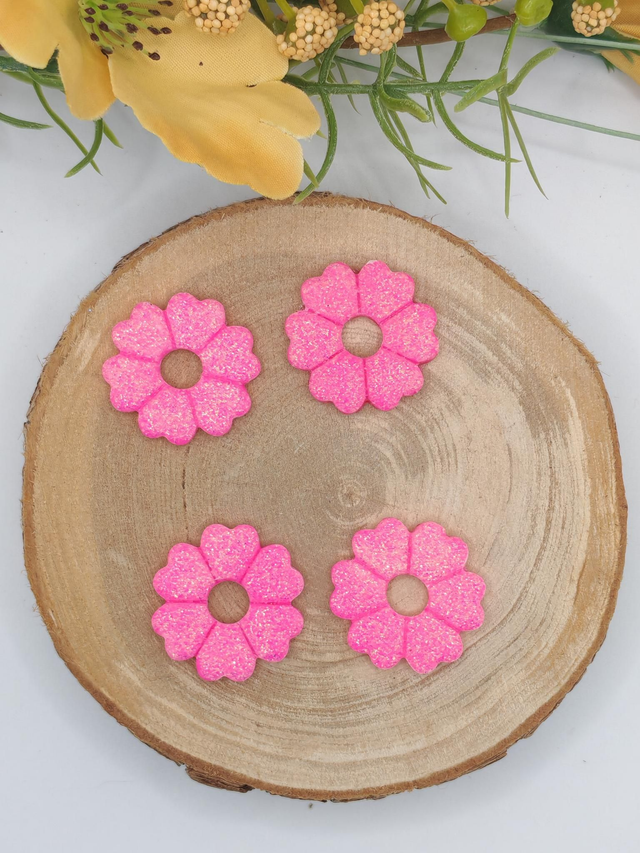 Fleurs Leady Paillettes Rose 