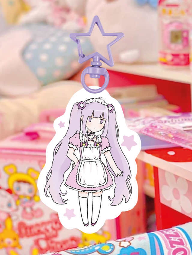 [PRE-ORDER] Monafuku Cafe Maid Keychain