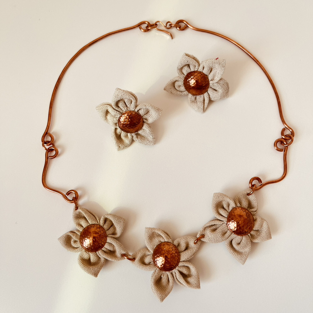 Conjunto flor de lino 🌸