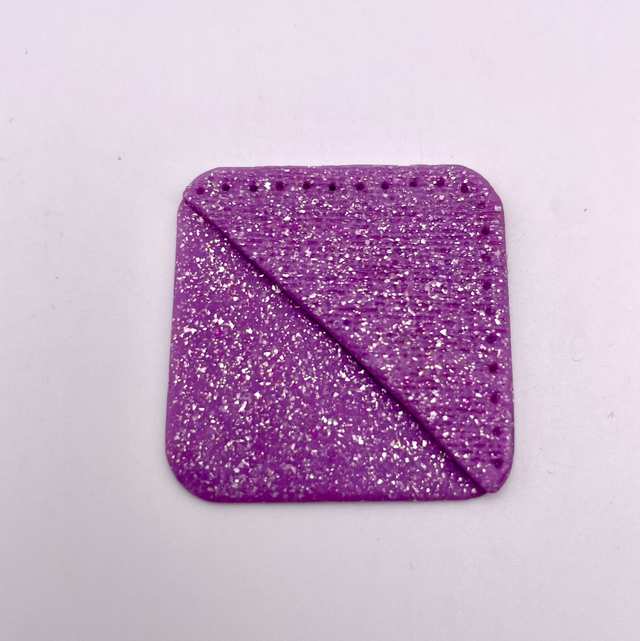 Sparkly lavender corner bookmark