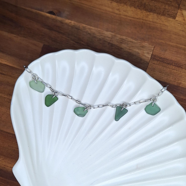 Bocca Turquoise - bracelet de plage en argent et verre