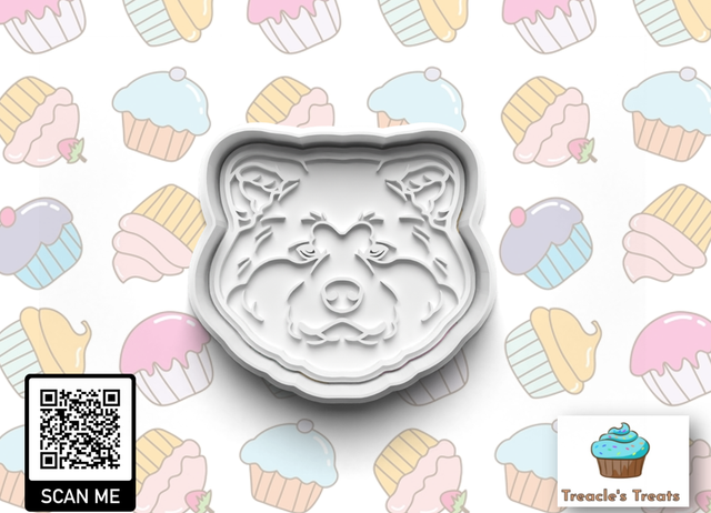 Akina Inu Head Fondant/cookie stamp with cutter