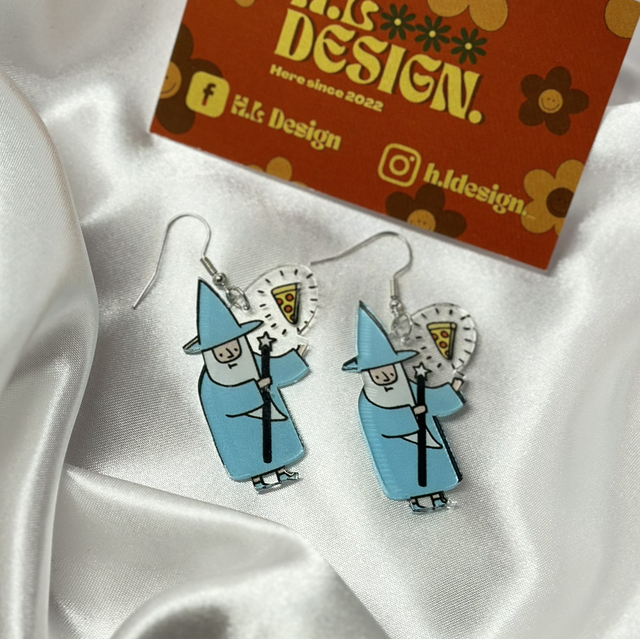 Pizza Wizard Earrings
