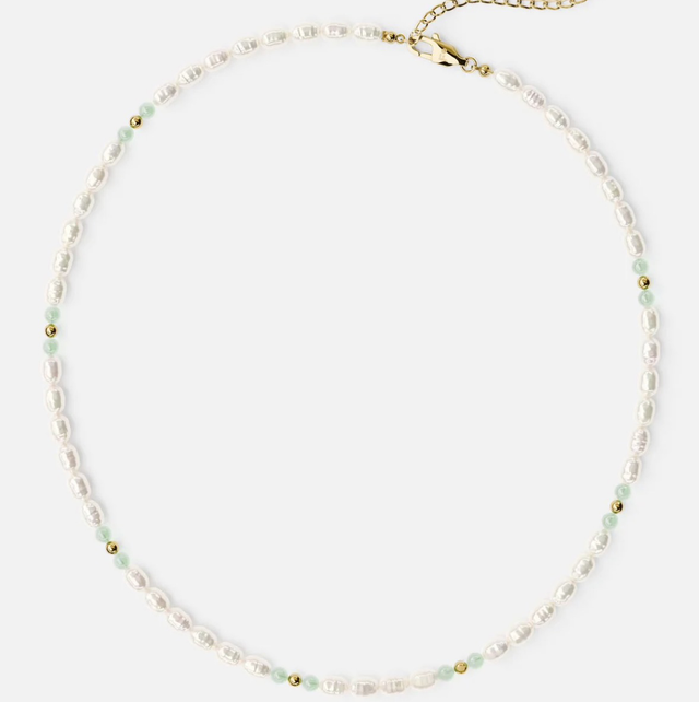 FU24 / Matcha pearl necklace / zlatý / stříbrný 
