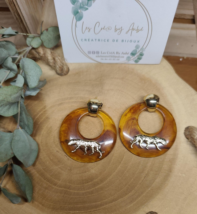 BO CREOLES RESINE/ GUEPARD 0000178