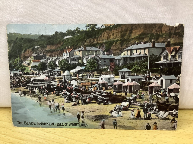 The Beach, Shanklin, Isle of Wight, Posted 1912, The Ideal Post Card Series, antique postcard Our Ref No. R786 £2.50