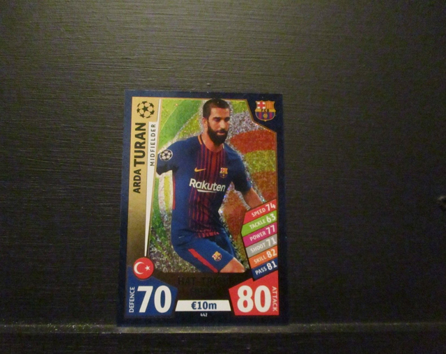 Arda Turan - UEFA Champions League Match Attax 2017/18 Original Trading Card #442