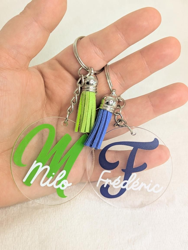 Porte clé initial et prénom 