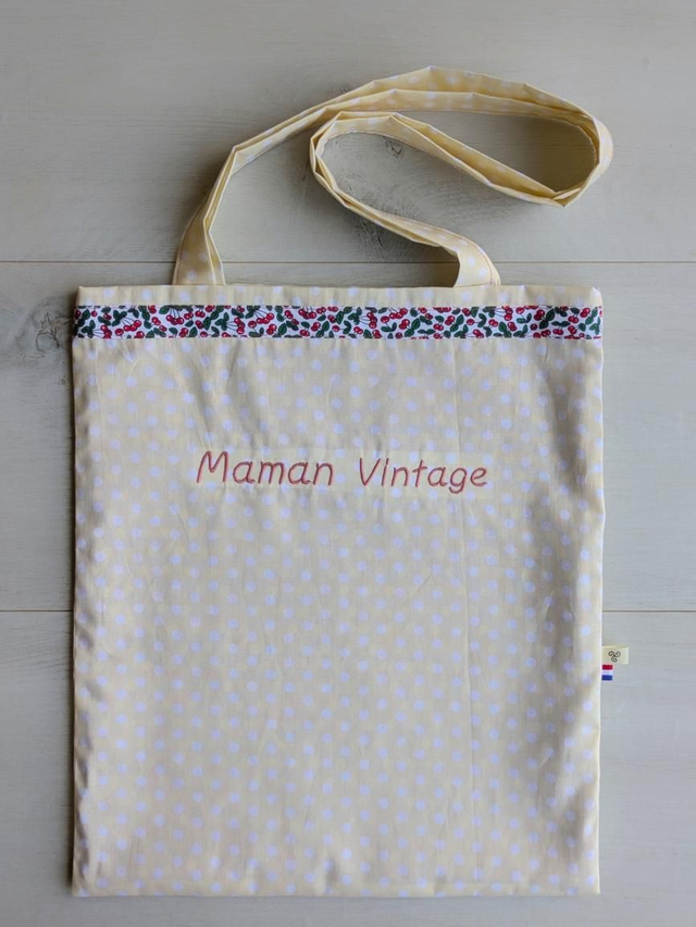 Tote bag "Maman vintage" réversible 