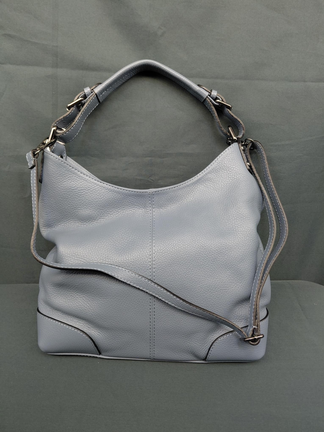 Grand sac en cuir couleur bleu 