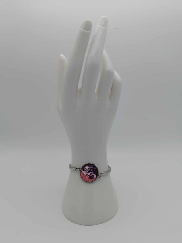 Bracelet cabochon Yin et Yang