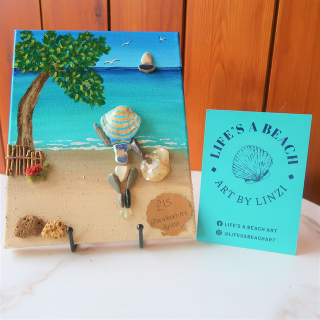 Lady in Hat on Beach