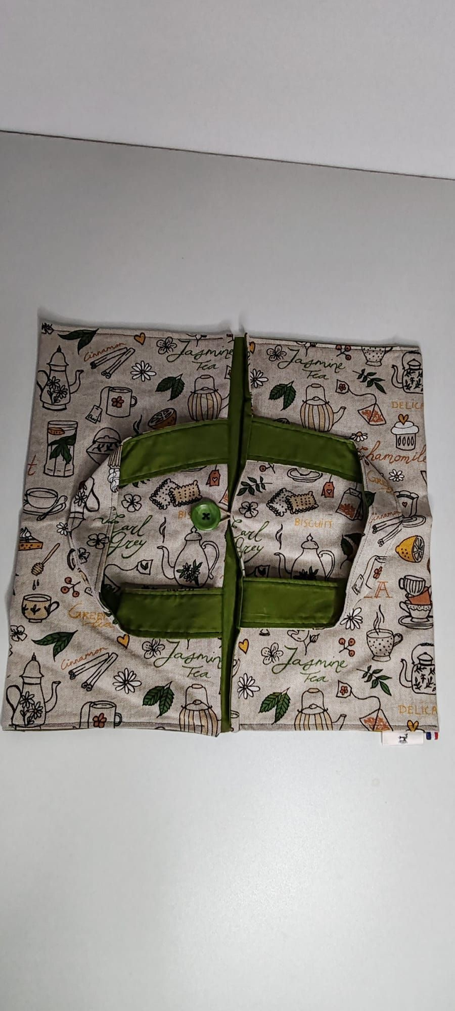 Sac à tarte lin "TEA TIME"