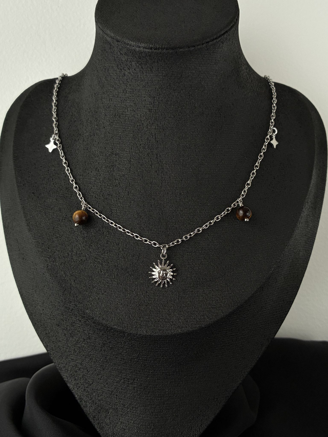 Collier Soleil de Tigre Argenté
