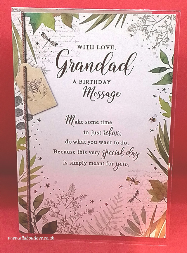 Grandad Birthday Card Lovely Design Beautiful Card 
