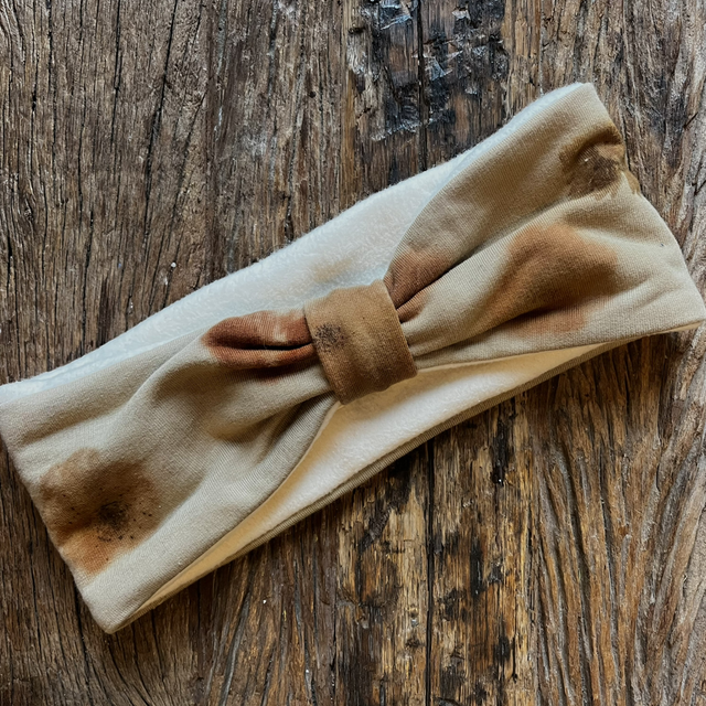 Collection Flower - Cache oreilles  marron glacé