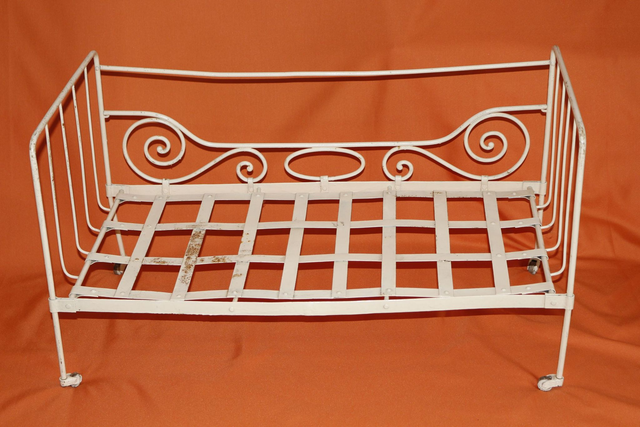 Puppenbett, alt, vintage, antik