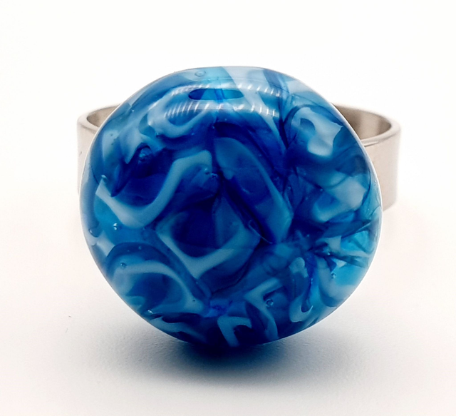 Bague Méandre bleue