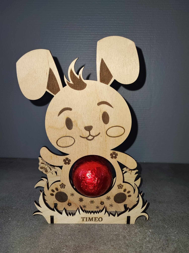 Lapin de Pâques avec Support