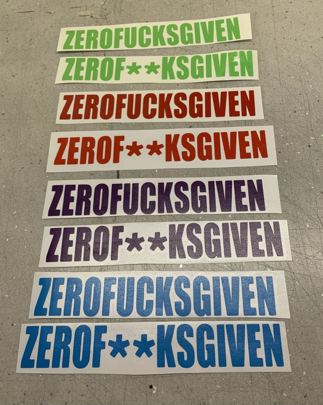 Zerofucksgiven Sticker 