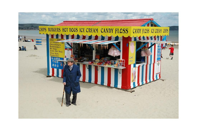 15 by 10 inch print. Weymouth old style hut scene. 
