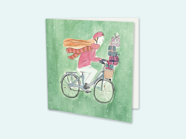 Carte de vœux cycliste 