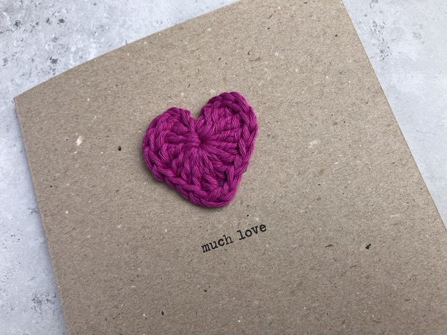 Card - heart magenta
