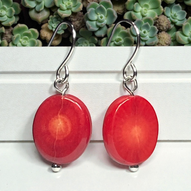 Bamboo coral earrings 