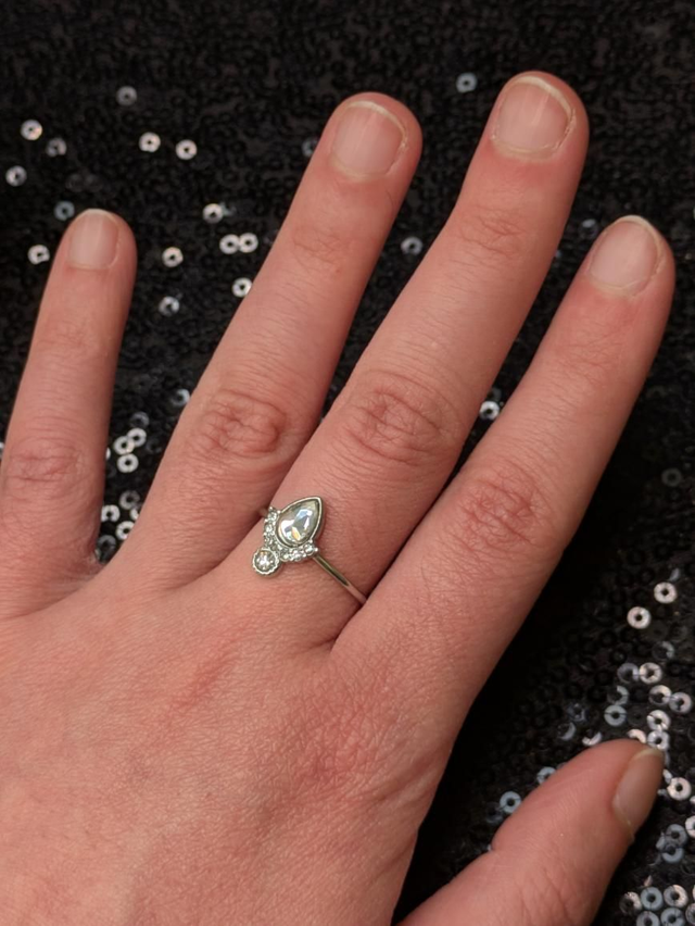 Bague zirconium angel 