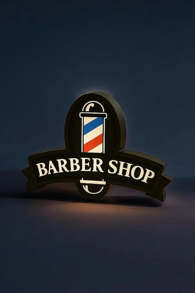 Lampe LED Barber Shop – Ambiance vintage & stylée