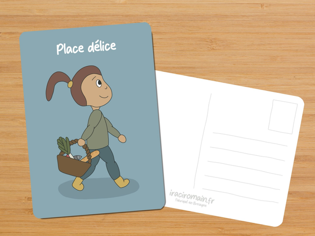 Carte postale " Place délice Fille "