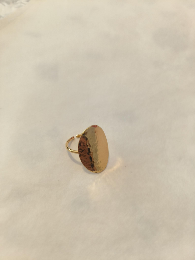Bague plaque dorée 