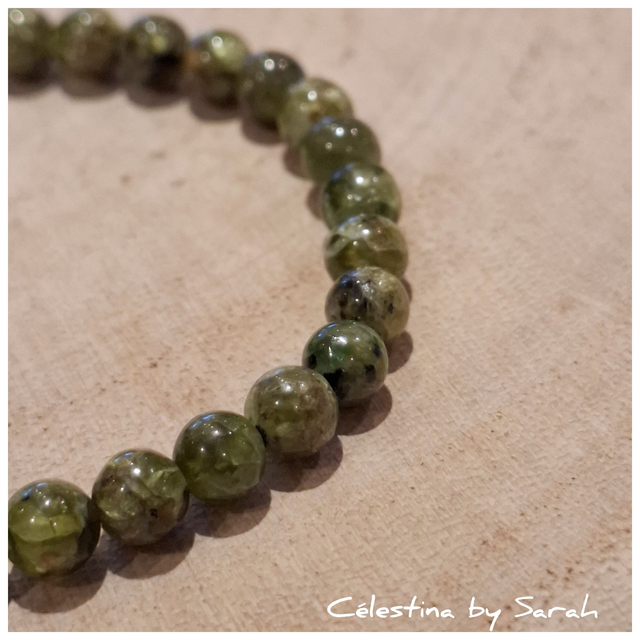 Bracelet Péridot 6mm Taille Dame