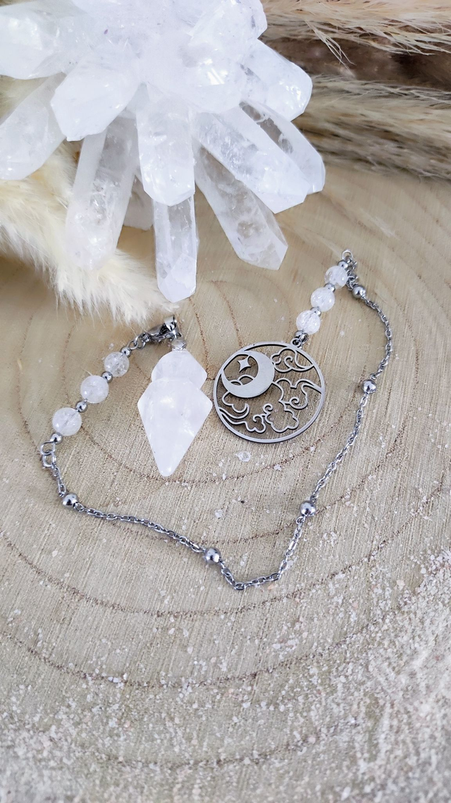 Pendule Divinatoire 2 en 1 Cristal de roche