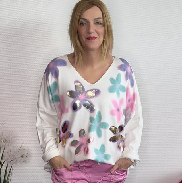 Pullover „SGFlower“ AA ca.80 L ca.72