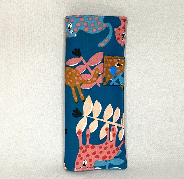 POUR SE LAVER LES DENTS PARTOUT PANTHERE BLEU PETROLE  