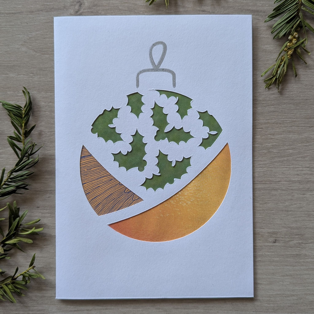 Carte boule de Noël