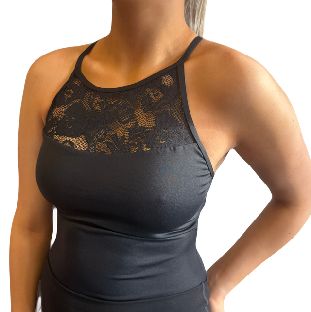 Plume Mesh Panel Leotard