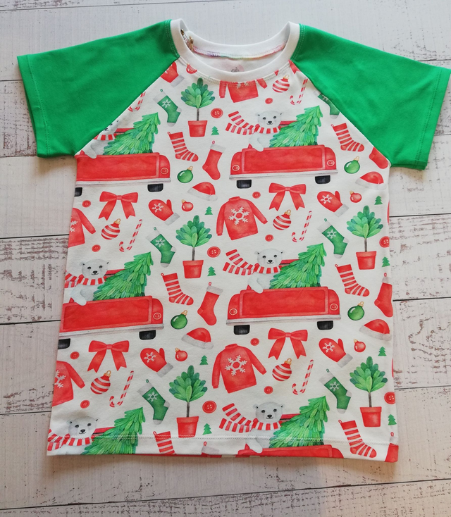 Children's Raglan T-Shirt - Polar Bears &amp; Trucks