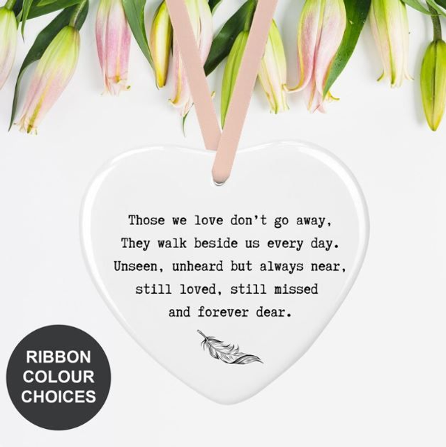 Memorial Heart - Bereavement Keepsake to remember a Loved One