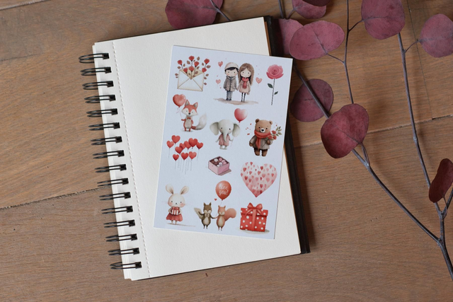 Stickervel Liefde - "Veel Liefs" - Rozeka