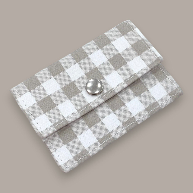 Porte-Carte Vichy Taupe