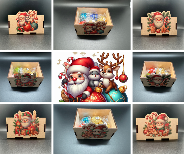 Boîte Festive en Bois