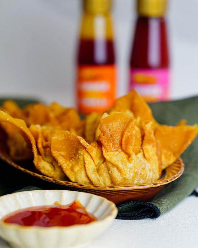 Raviolis aux crevettes frits