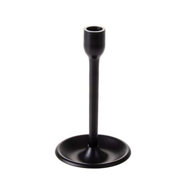 Kynttilänjalka 20cm musta alumiini