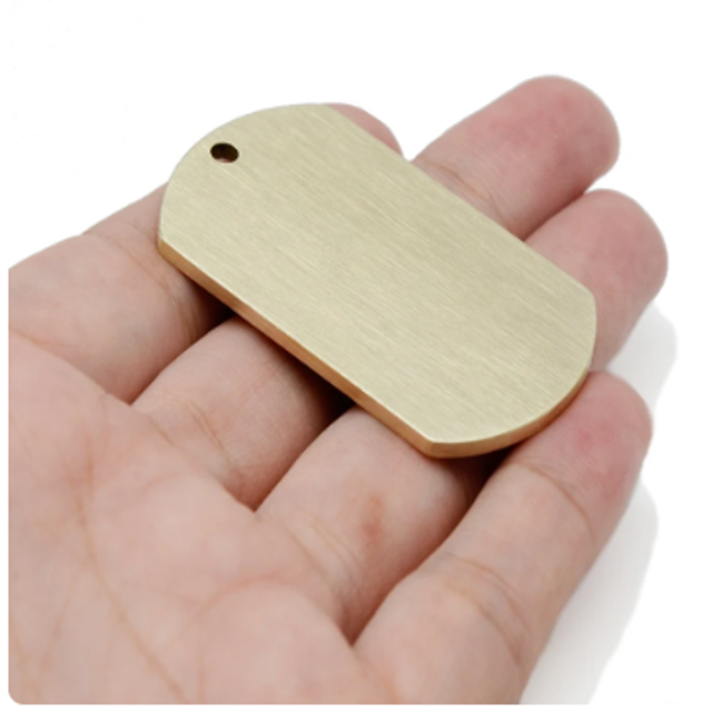 DOG TAG laiton, gravure une face (au choix), sans chaine.
