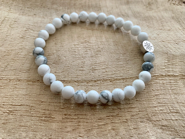 Bracelet Howlite - Perles de 6mm