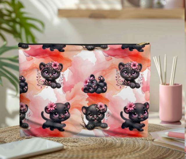 Pochette/trousse Panthère noire 