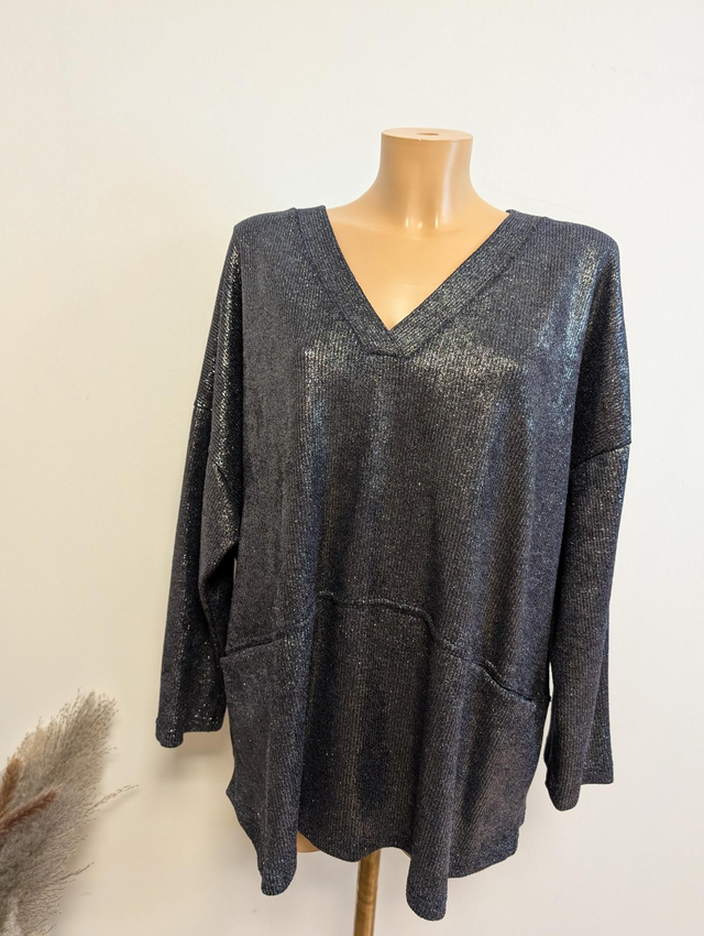 Pull "Rose" coloris bleu